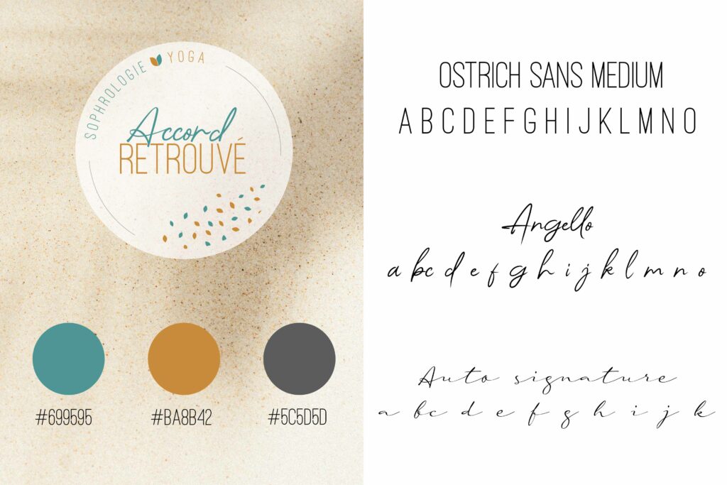 Charte graphique Accord retrouvé yoga sophrologie montélimar