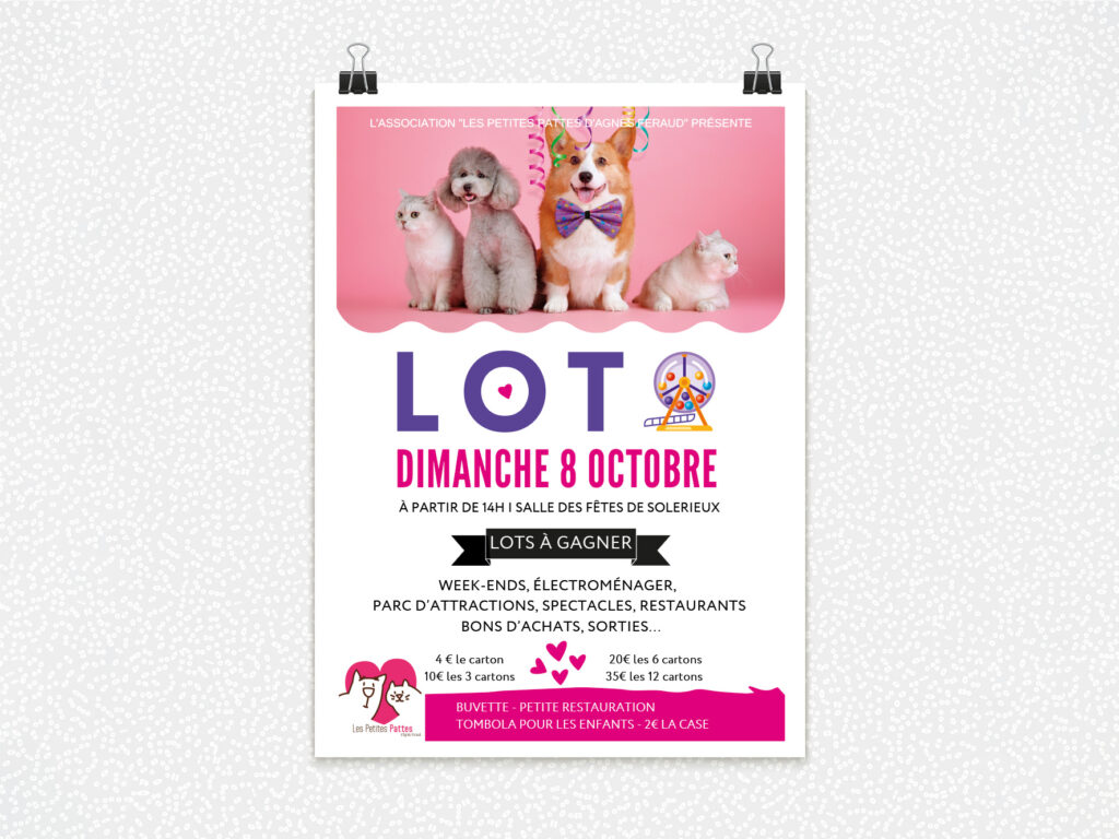 Affiche web et print association loto